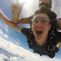 Andrew, from the UK, skydiving in Australia Australia Internship, Marine Biology Internship Australia, Internship Townsville